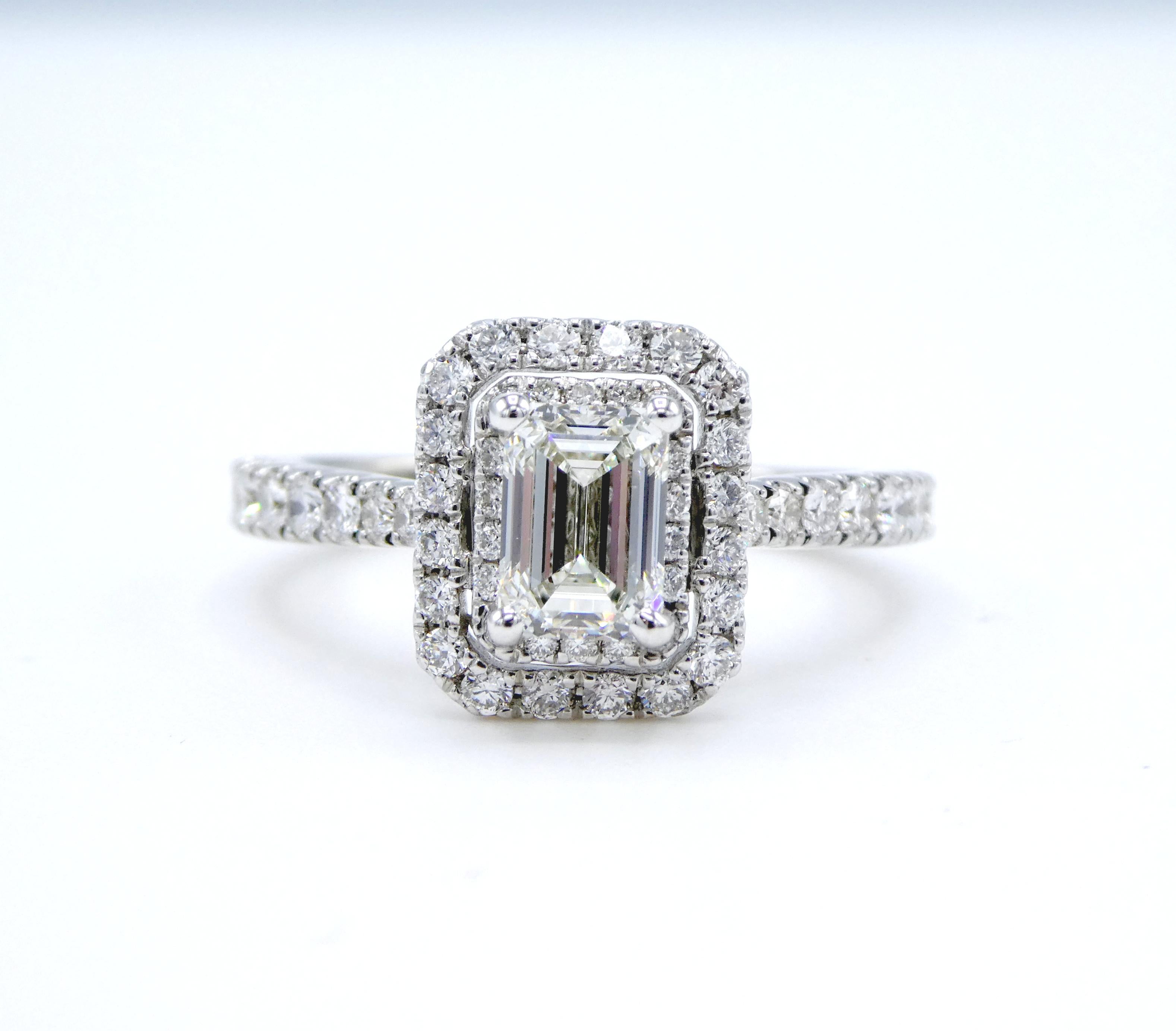 vera wang emerald cut engagement ring
