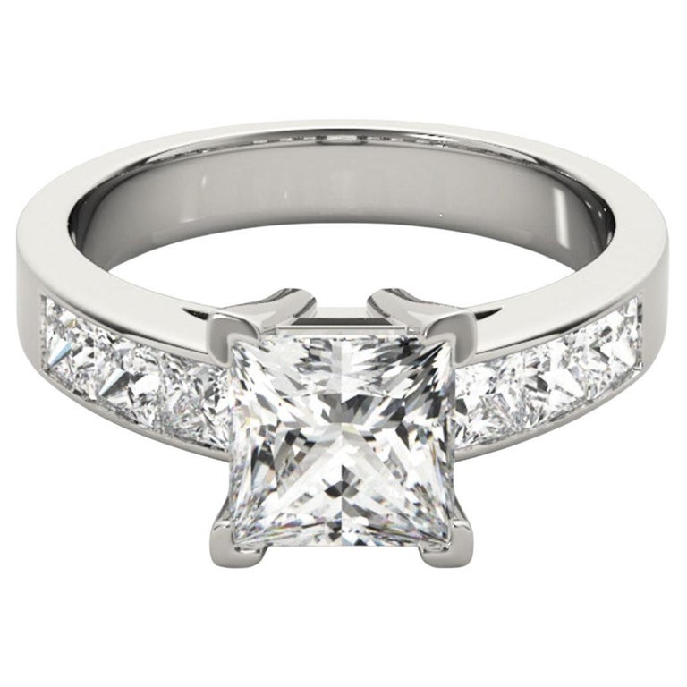 GIA VS1 Princess Cut 2.16 CT. Diamond Engagement Platinum Ring Retail Value  $33K For Sale at 1stDibs