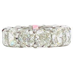 GIA Diamante Blanco Cojín 1 Quilate Cada Diamante Anillo de la Eternidad en Oro de 18K