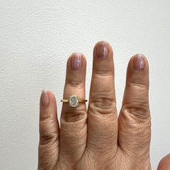 GIA White Diamond Cushion 1.50 Carat Solitaire Ring in 18K Yellow Gold