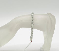 GIA White Diamond Heart Shape 0.50 Carat Each Tennis Bracelet in 18K White Gold