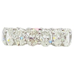GIA Anillo de Diamante Blanco Ovalado de Oro Blanco de 18 K