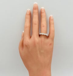 GIA White Diamond Oval Eternity Ring in Platinum