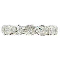 GIA White Diamond Oval Eternity Ring in Platinum