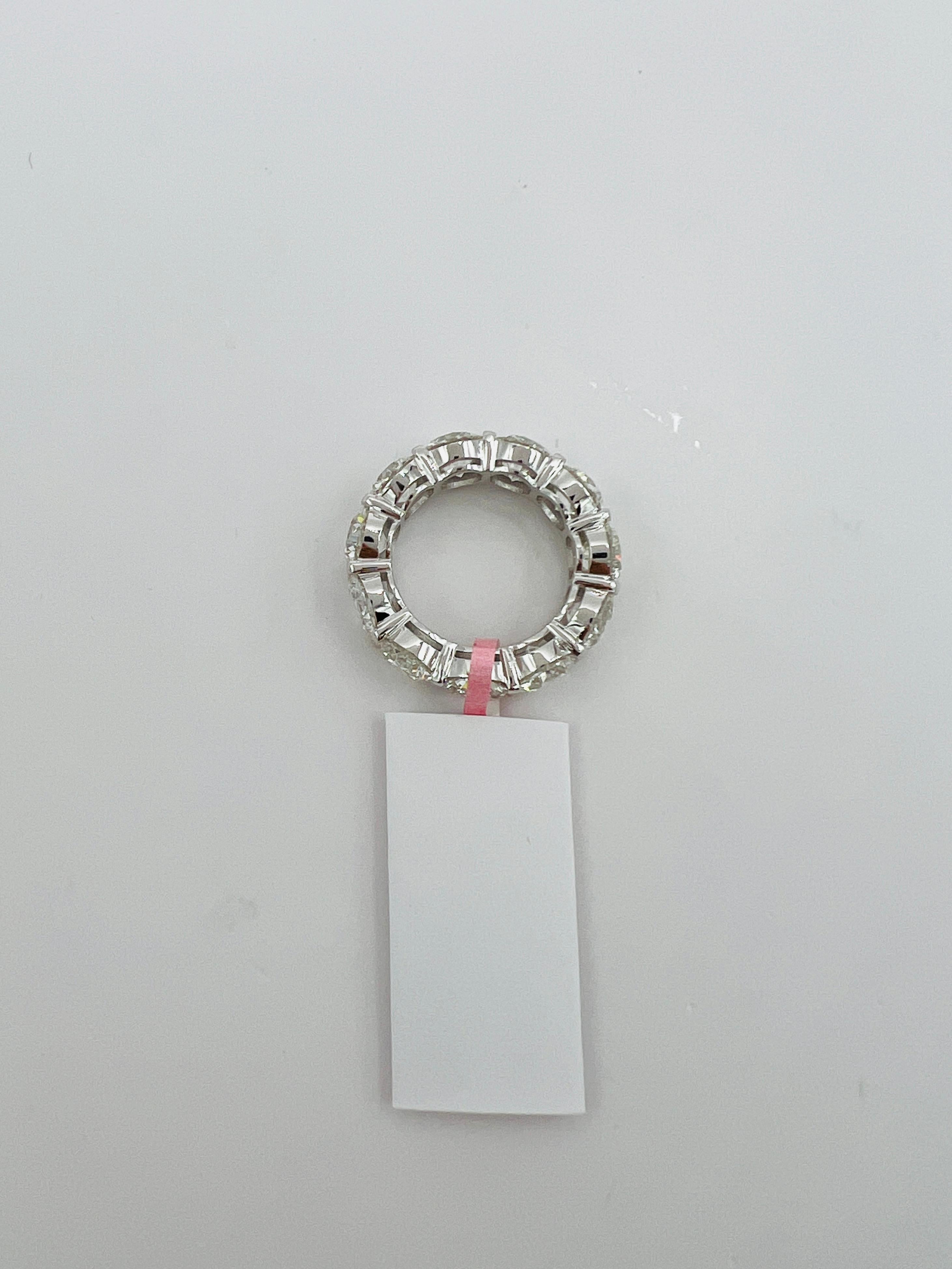 GIA White Diamond Round 1 Carat Each Eternity Band Ring in 18K White Gold 2