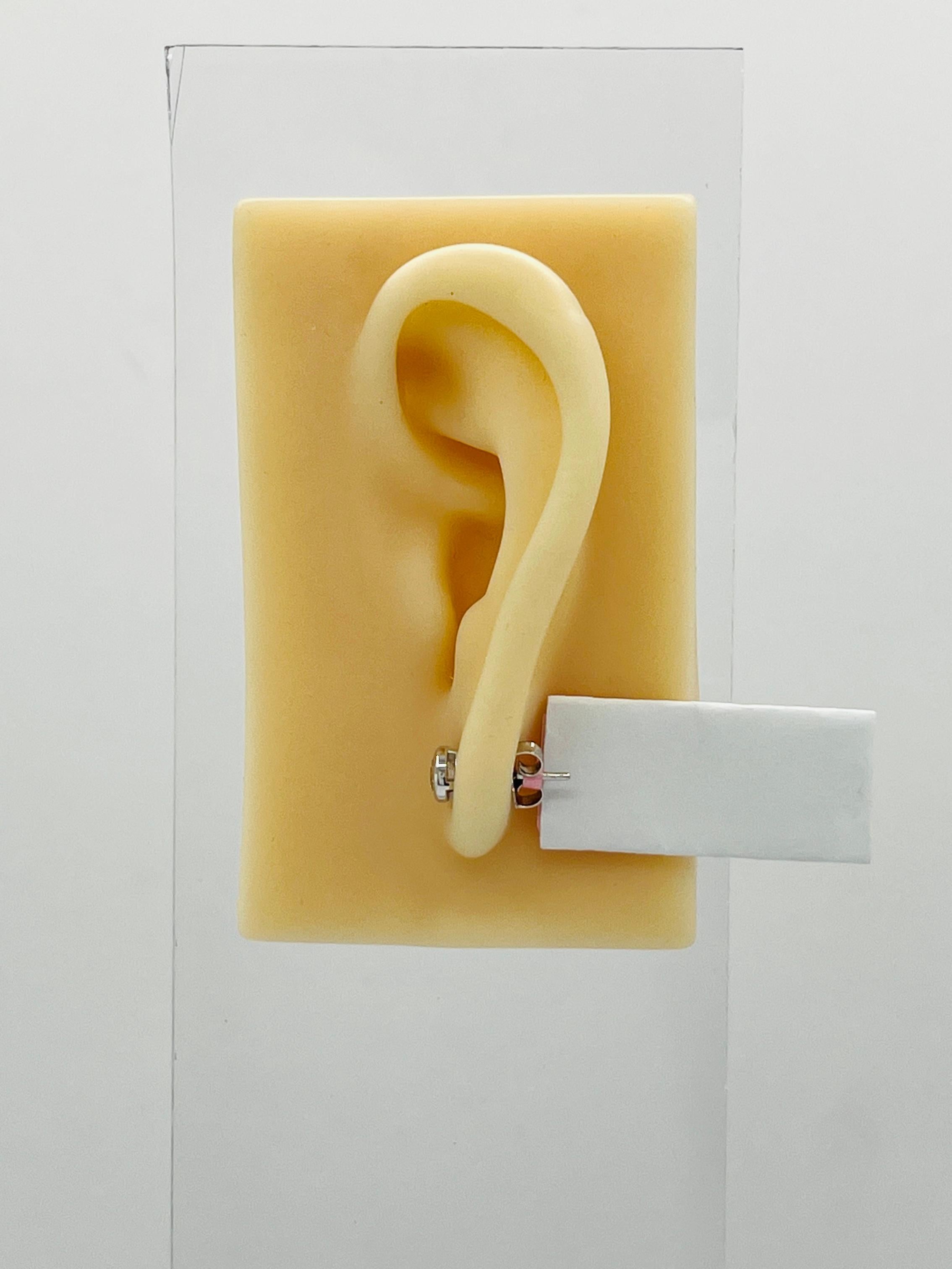 Round Cut GIA White Diamond Round Bezel Stud Earrings in 18K Yellow Gold