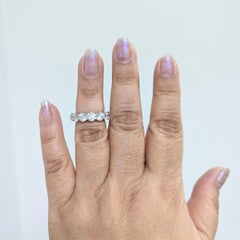 GIA White Diamond Round Eternity Band in 18K White Gold
