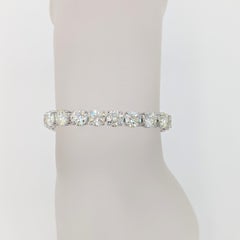 GIA White Diamond Round Tennis Bracelet in Platinum