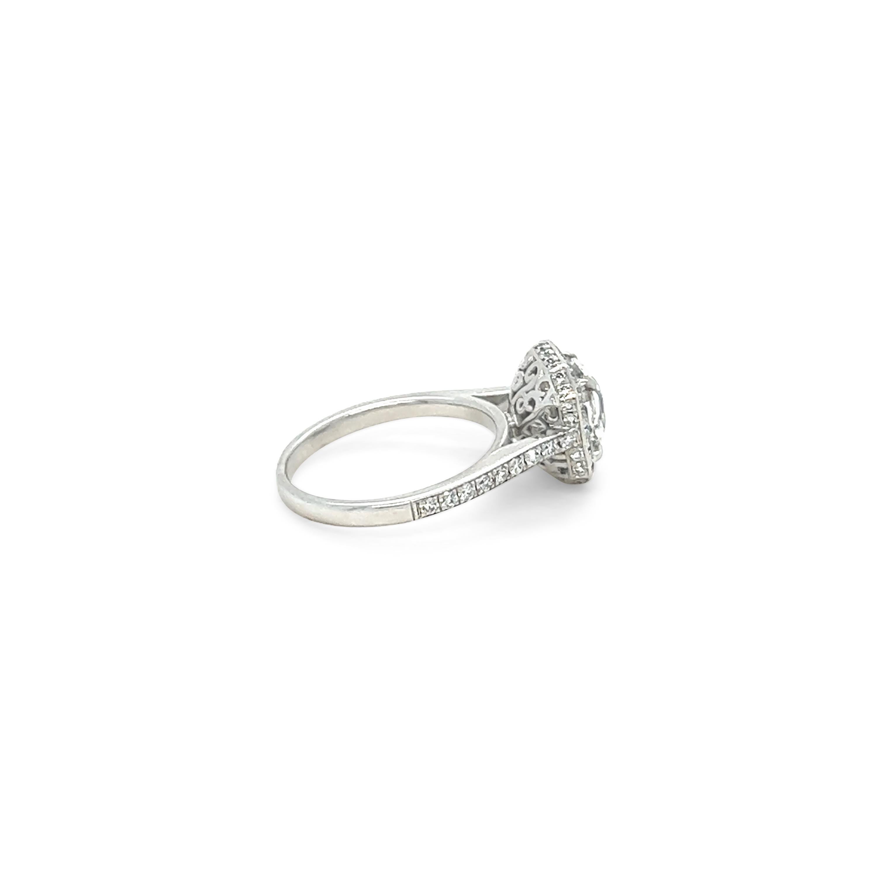 GIA White Gold Asscher Cut Engagement Ring 1.56ct In Excellent Condition For Sale In SYDNEY, NSW