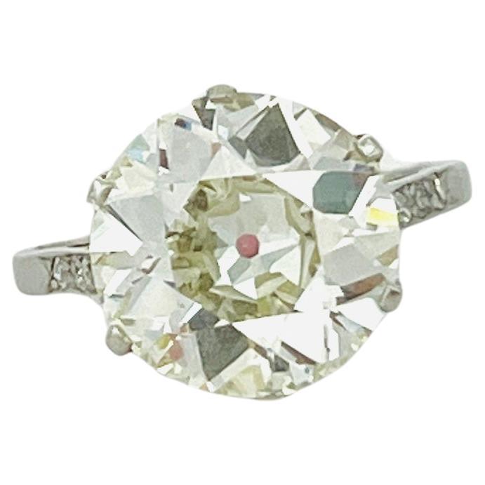 GIA White Old European Round Solitaire Diamond Ring