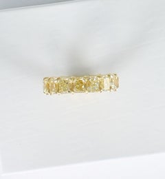 GIA Yellow Diamond Eternity Band Set in 18 Karat