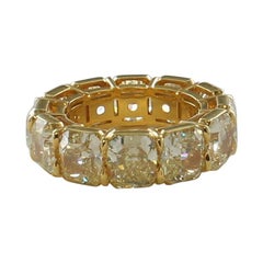 GIA Yellow Diamond Eternity Band Set in 18 Karat