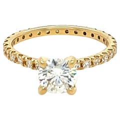 GIA Yellow Gold Diamond Solitaire Ring 0.80ct