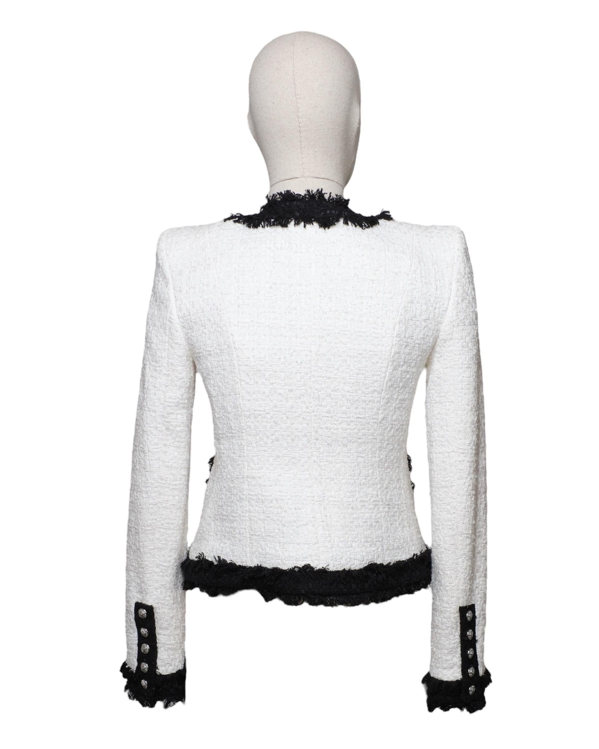 Giacca Balmain Cropped Tweed In Good Condition For Sale In Torre Del Greco, IT