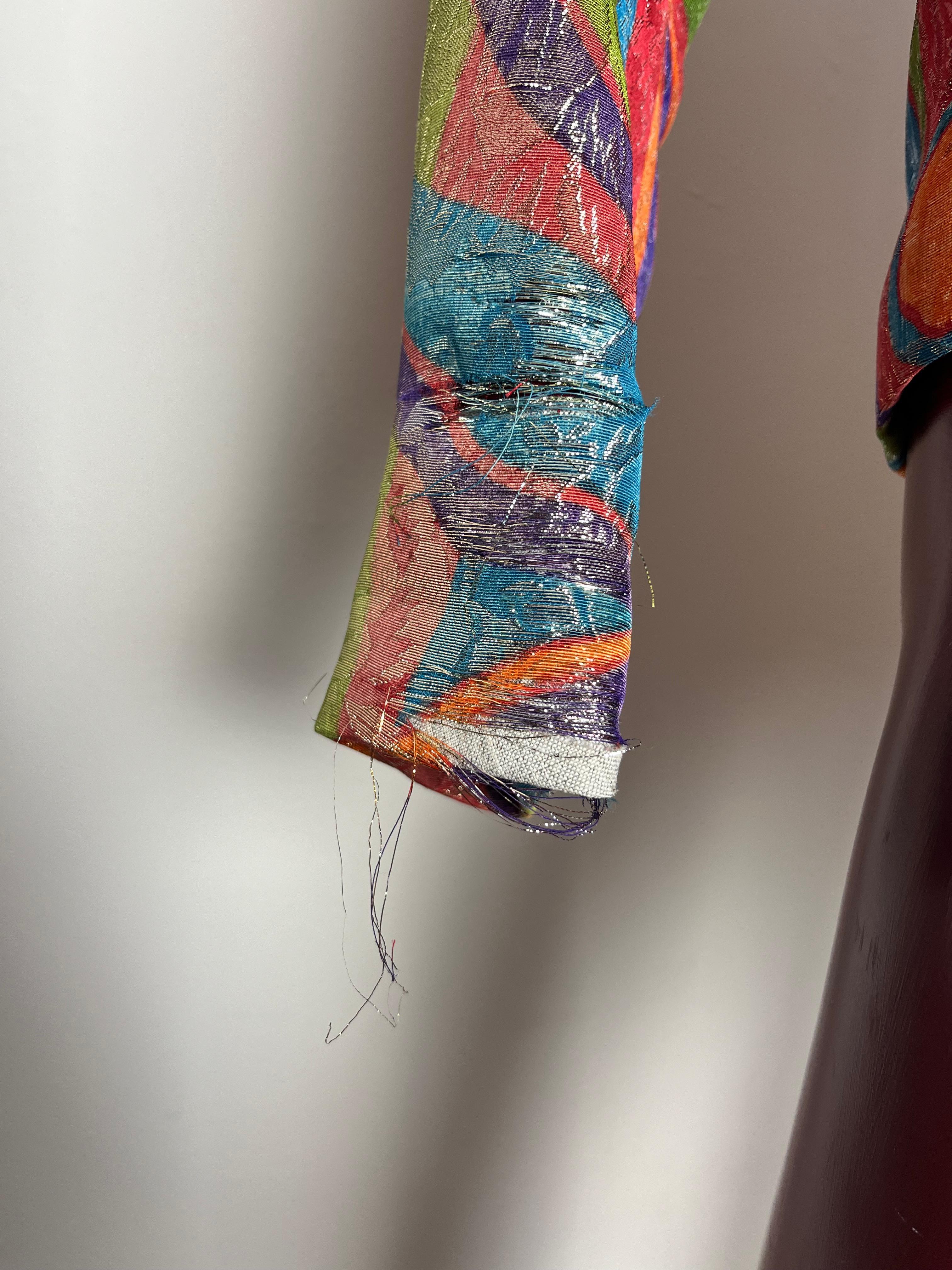 Yves Saint Laurent Rive Gauche - Veste du soir en brocart multicolore en vente 5