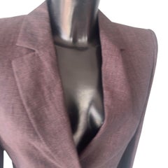Gianfranco Ferré Studio Jacke Neu mit Label in Pflaume Braun Leinen