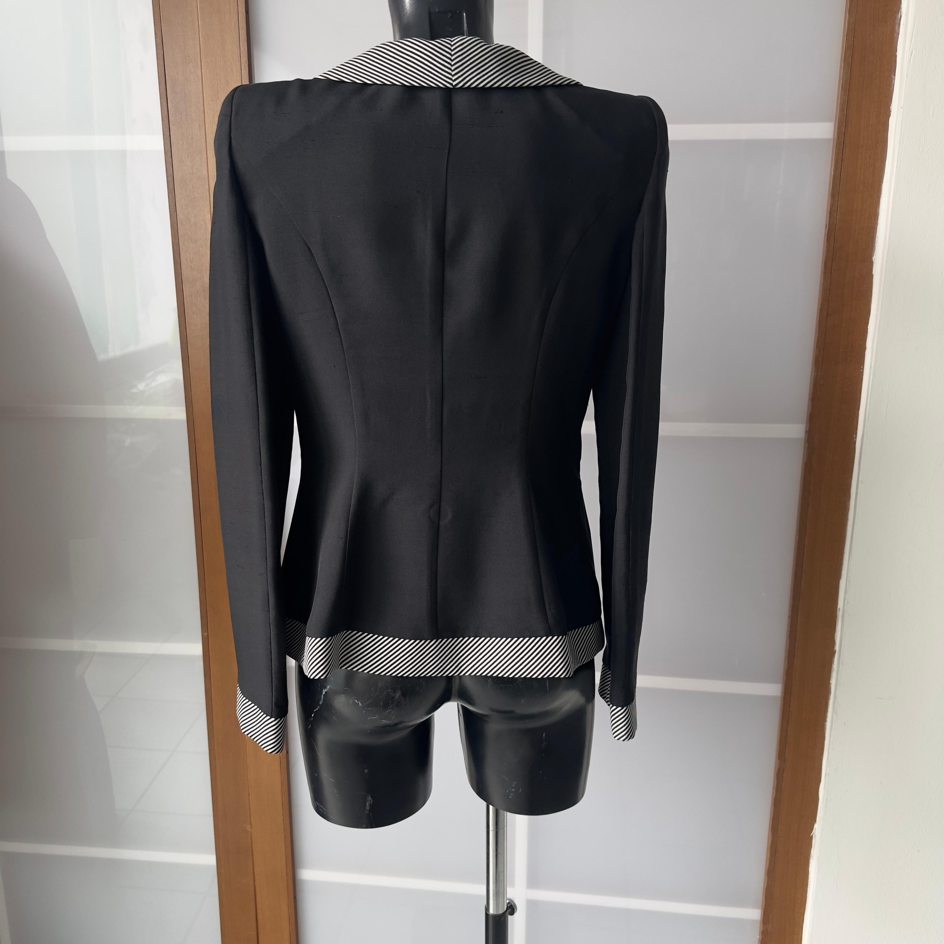 Black Giorgio Armani silk jacket For Sale