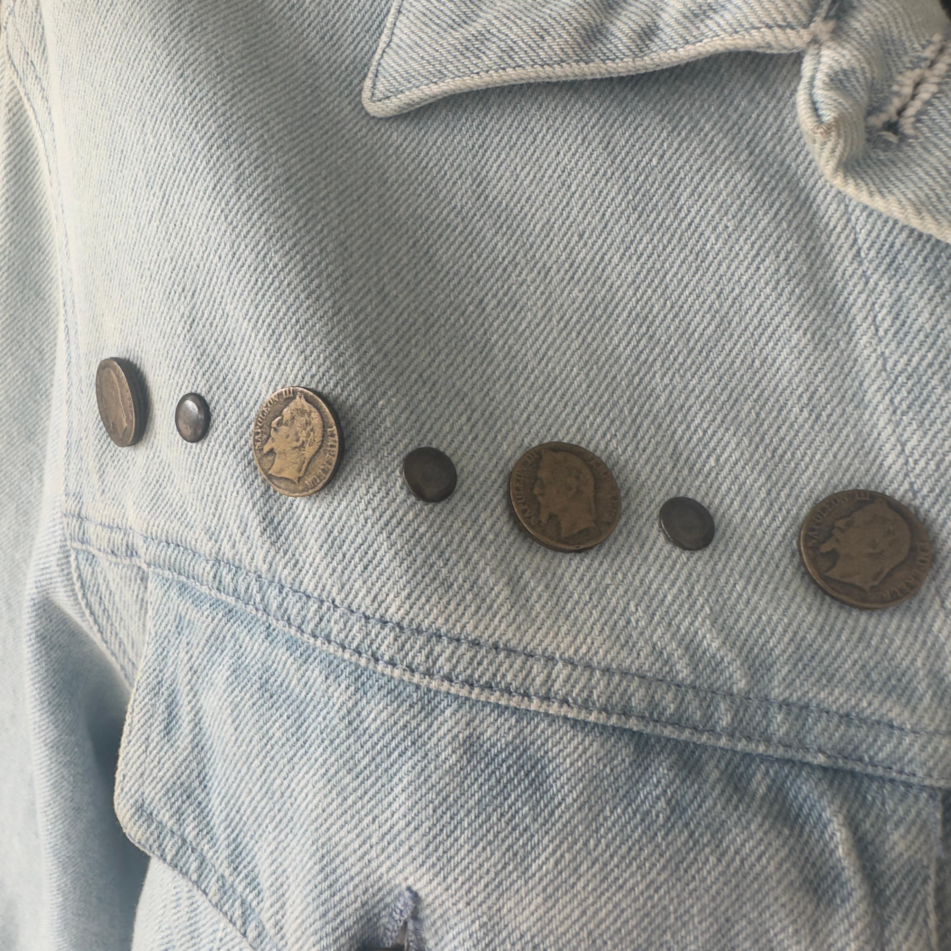Les Copains Veste en jean des années 1980 en vente 6