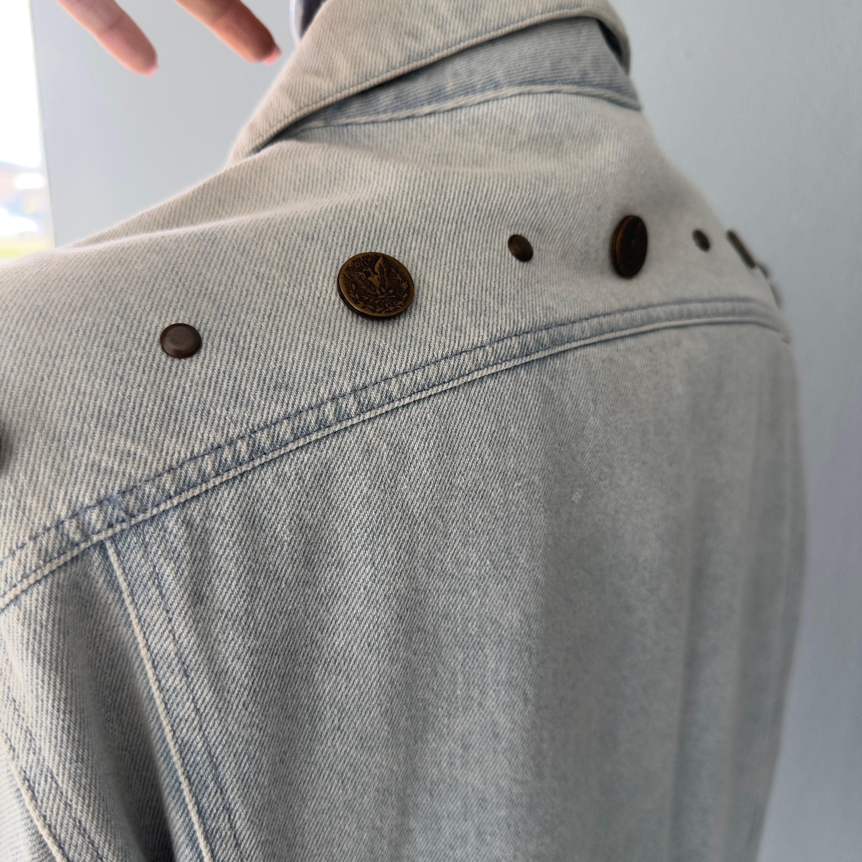 Gray Les Copains Veste en jean des années 1980 en vente