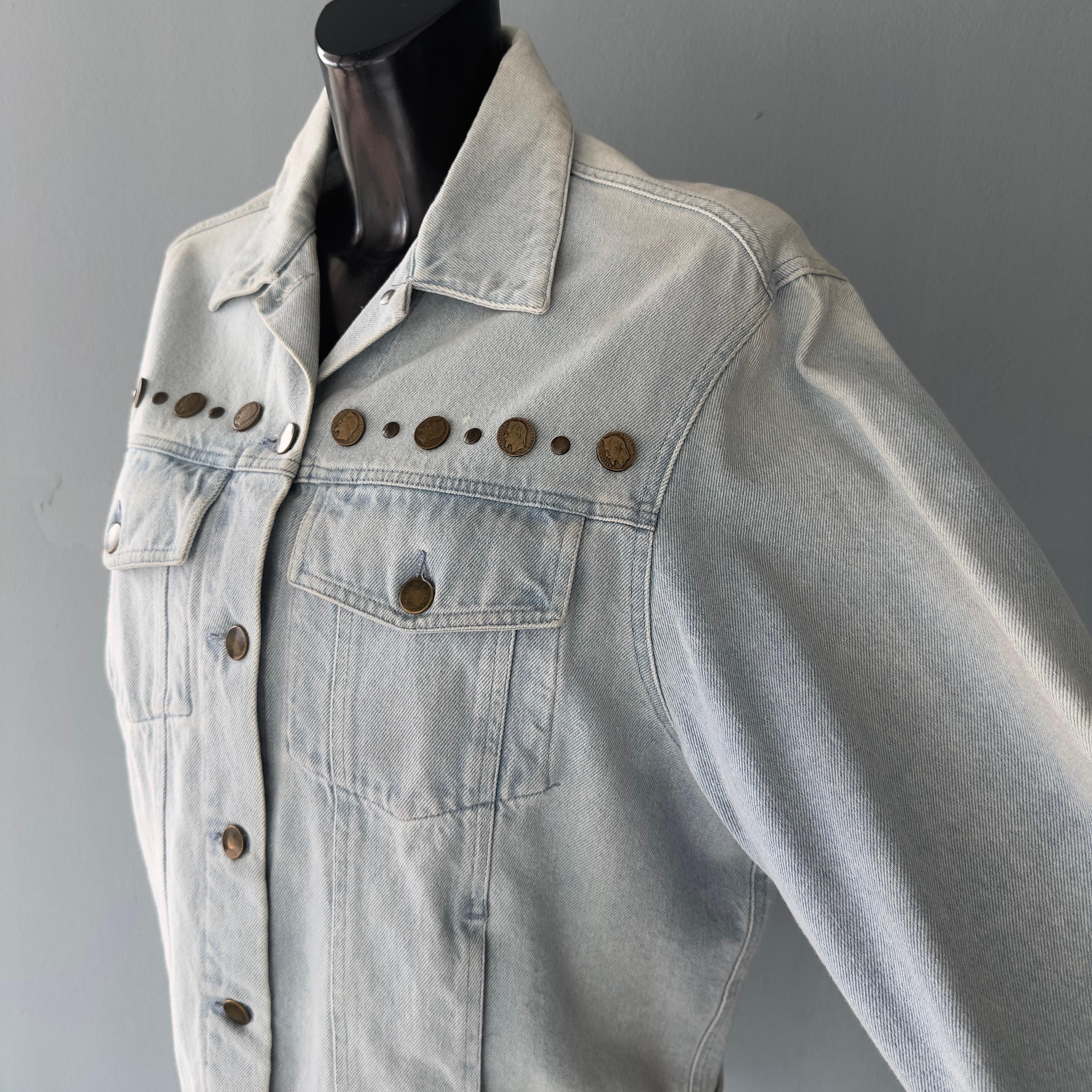 Les Copains Veste en jean des années 1980 en vente 1