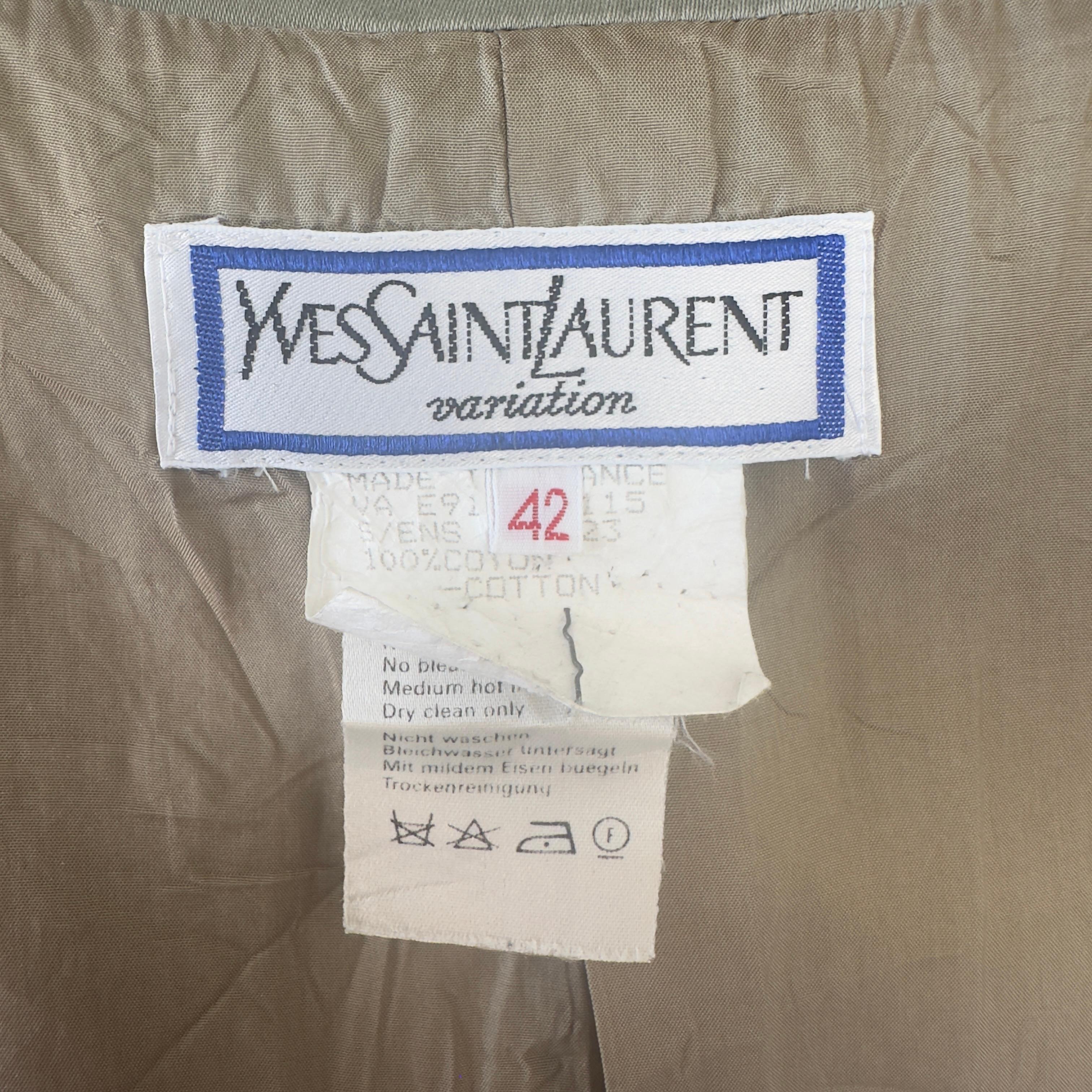 Chaqueta 80s Yves Saint Laurent en venta 1