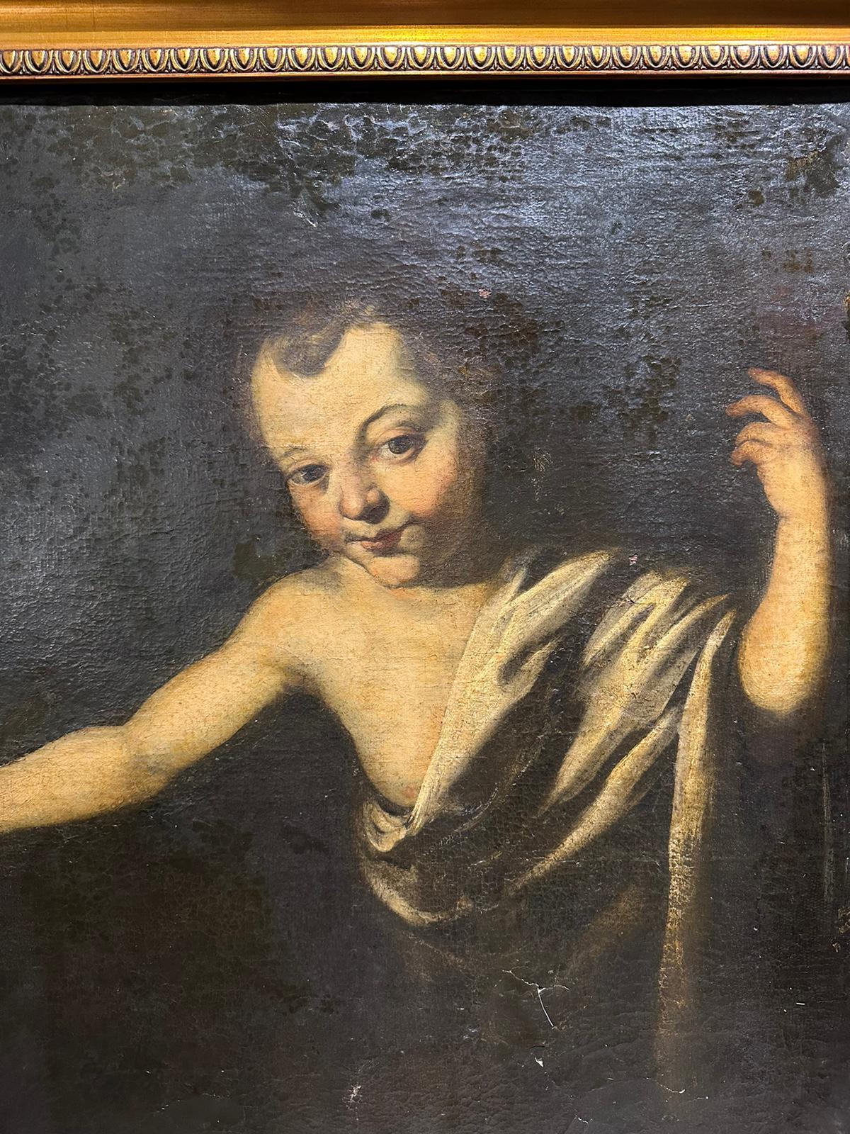 italien Giacinti Brandi (1621-1691) « S. Giovannino » 17ème siècle avec vidéo en vente