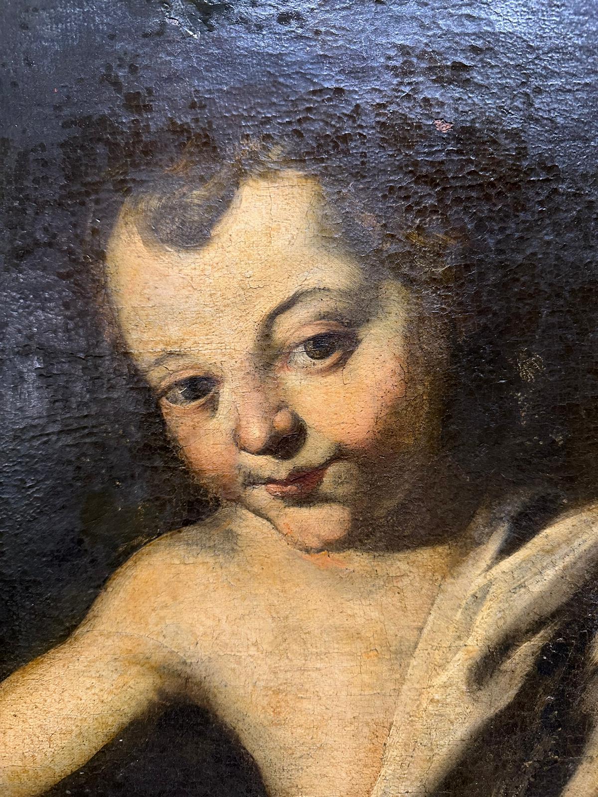 XVIIIe siècle et antérieur Giacinti Brandi (1621-1691) « S. Giovannino » 17ème siècle avec vidéo en vente