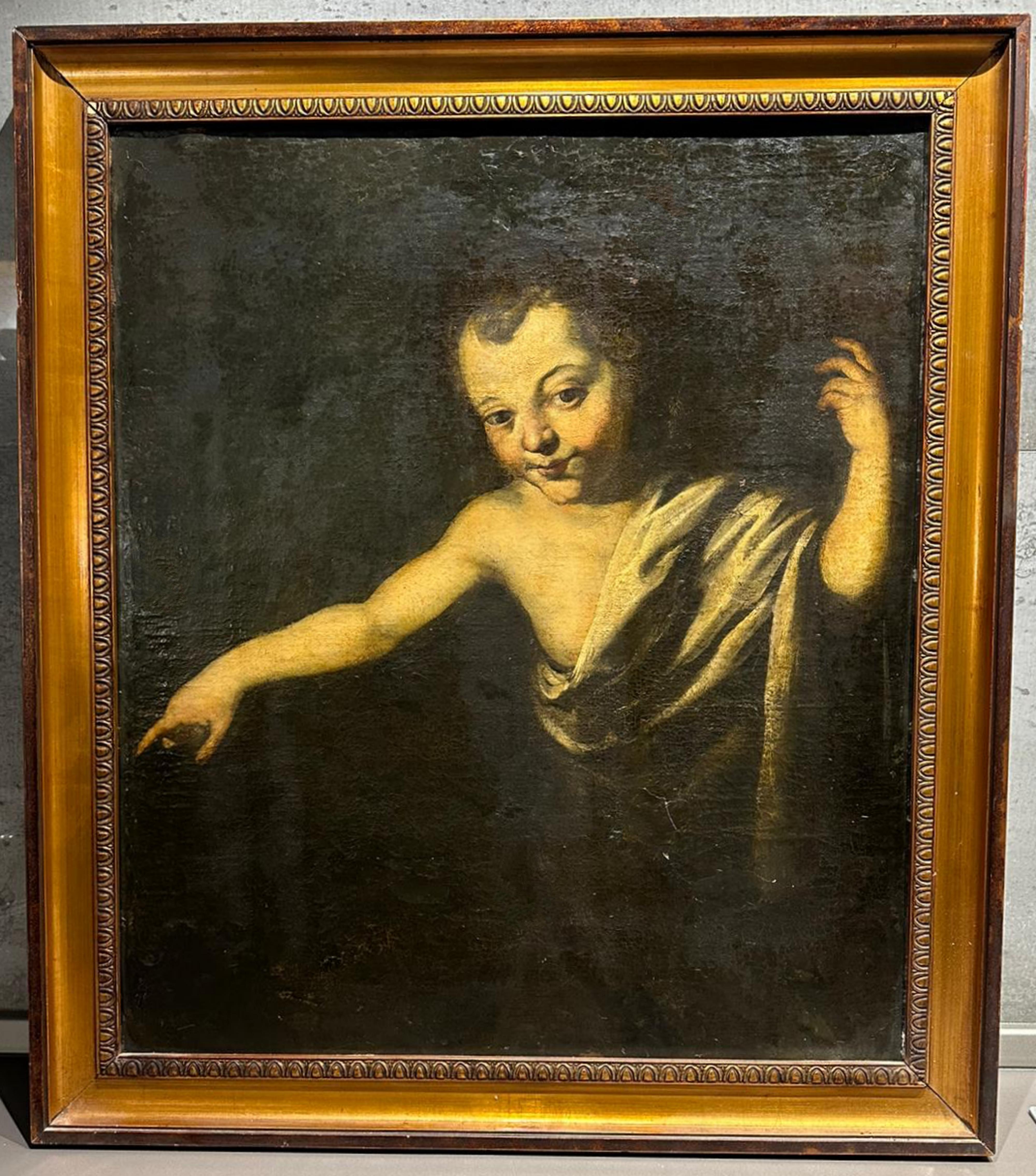 Giacinti Brandi ( 1621-1691) „S. Giovannino“ 17. Jahrhundert mit Video (Farbe) im Angebot