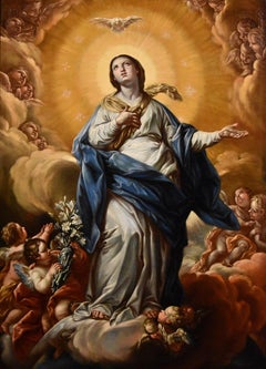 Immaculate Virgin Madonna Brandi Paint Oil on canvas Old master 17th Century Art