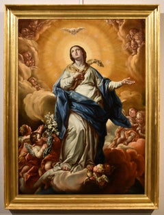 Immaculée peinture de la Vierge Madone Brandi immaculée Huile sur toile Grand maître 17ème siècle Art