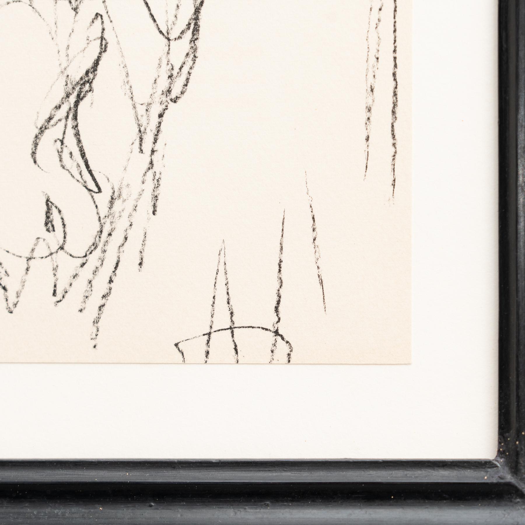 Modern Alberto Giacometti 'Annette' Black and White Lithograph, circa 1964 For Sale