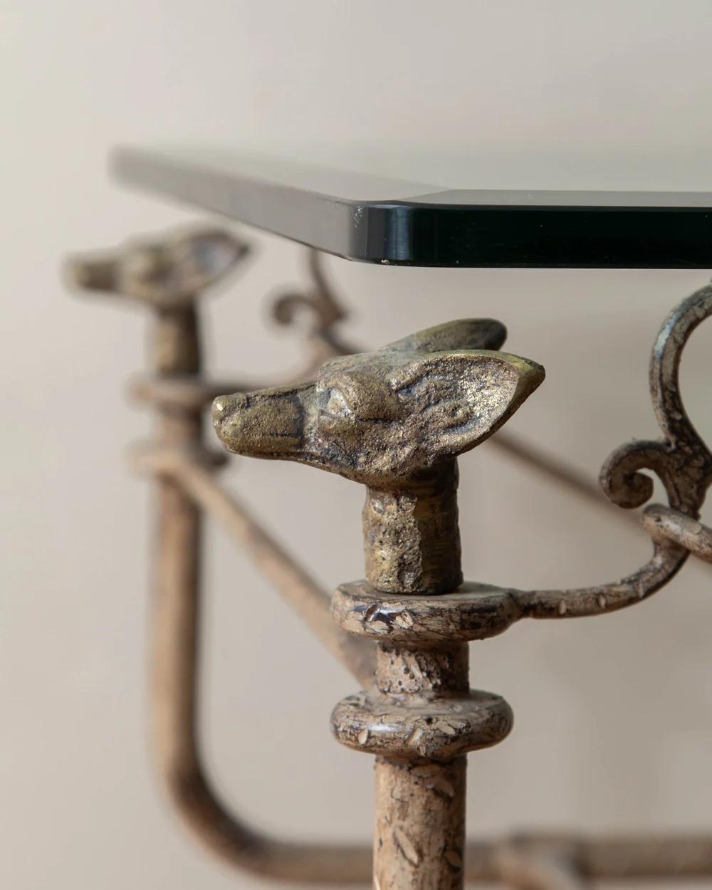 Mesa baja Giacometti de bronce y hierro Etrucsan de Paul Ferrante en Bueno estado para la venta en Los Angeles, CA