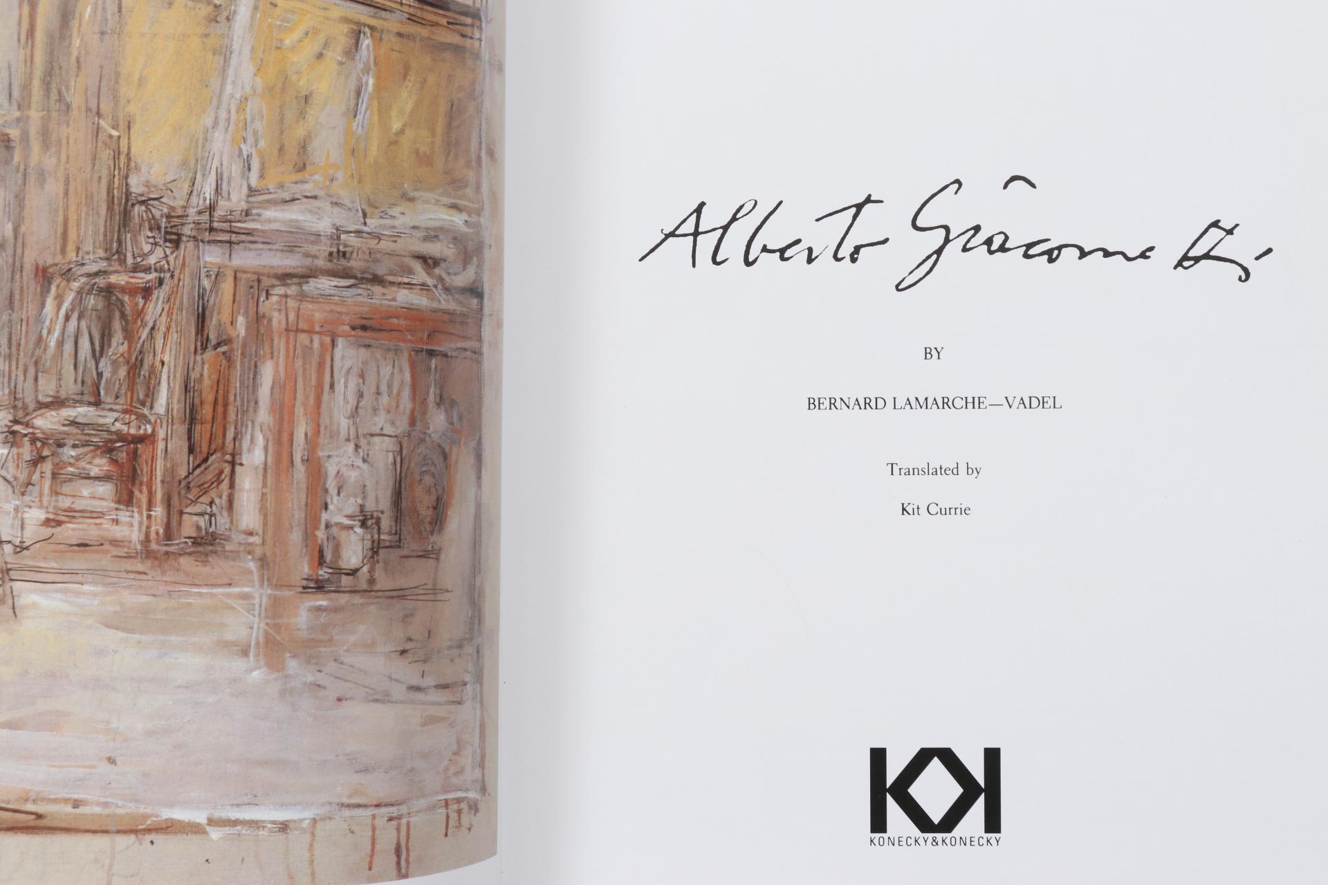 Alberto Giacometti by Bernard Lamarche-Vadel. Hardcover book with dustjacket. Published in 1989 by Konecky & Konecky. Printed and bound in Singapore. Illustrated, 176 pages.