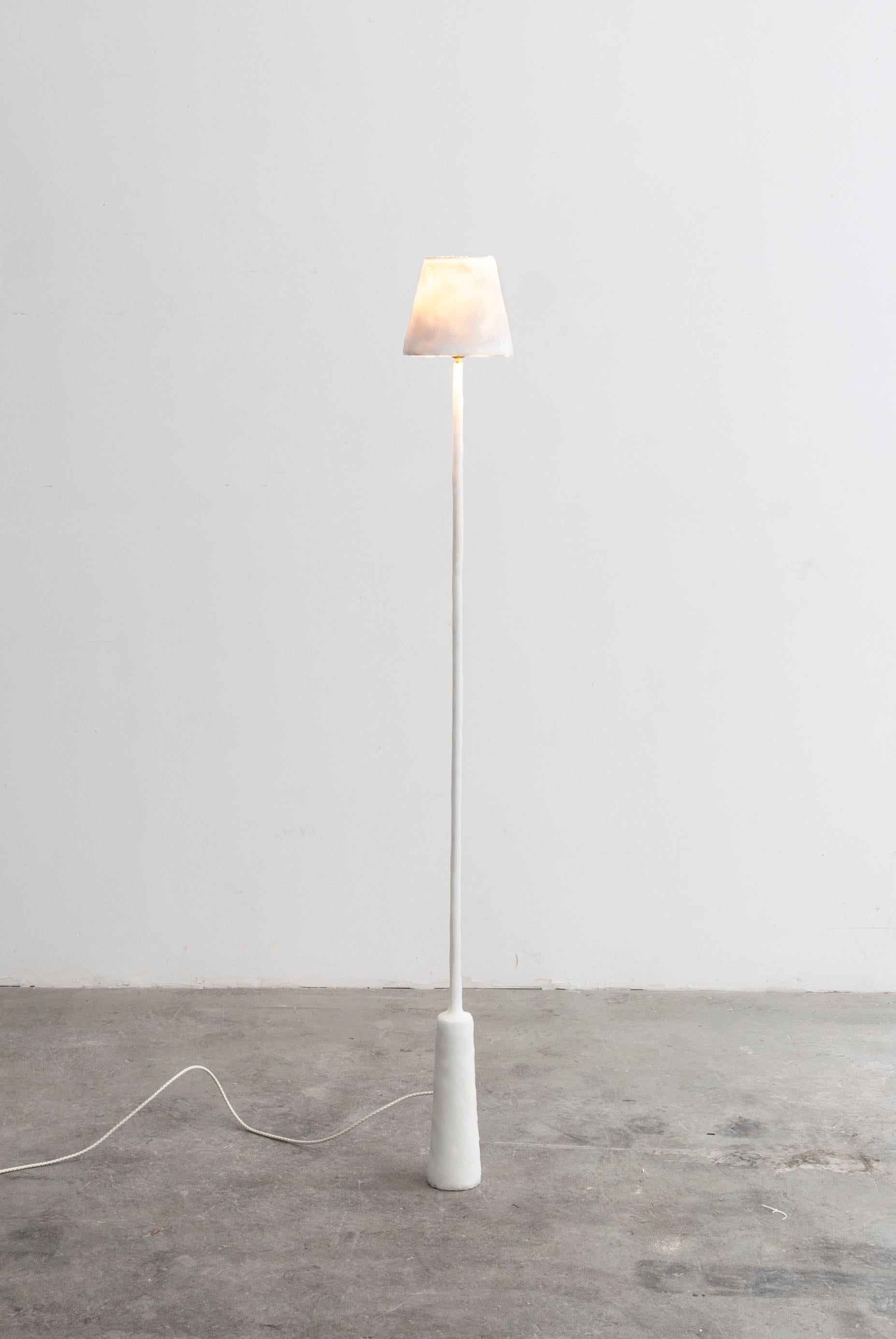 American Giacometti Floor Lamp in Paper Clay by Bailey Fontaine, REP by Tuleste Factory For Sale