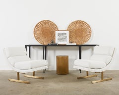 Giacometti Inspired Black Hammered Cast Iron Console Table