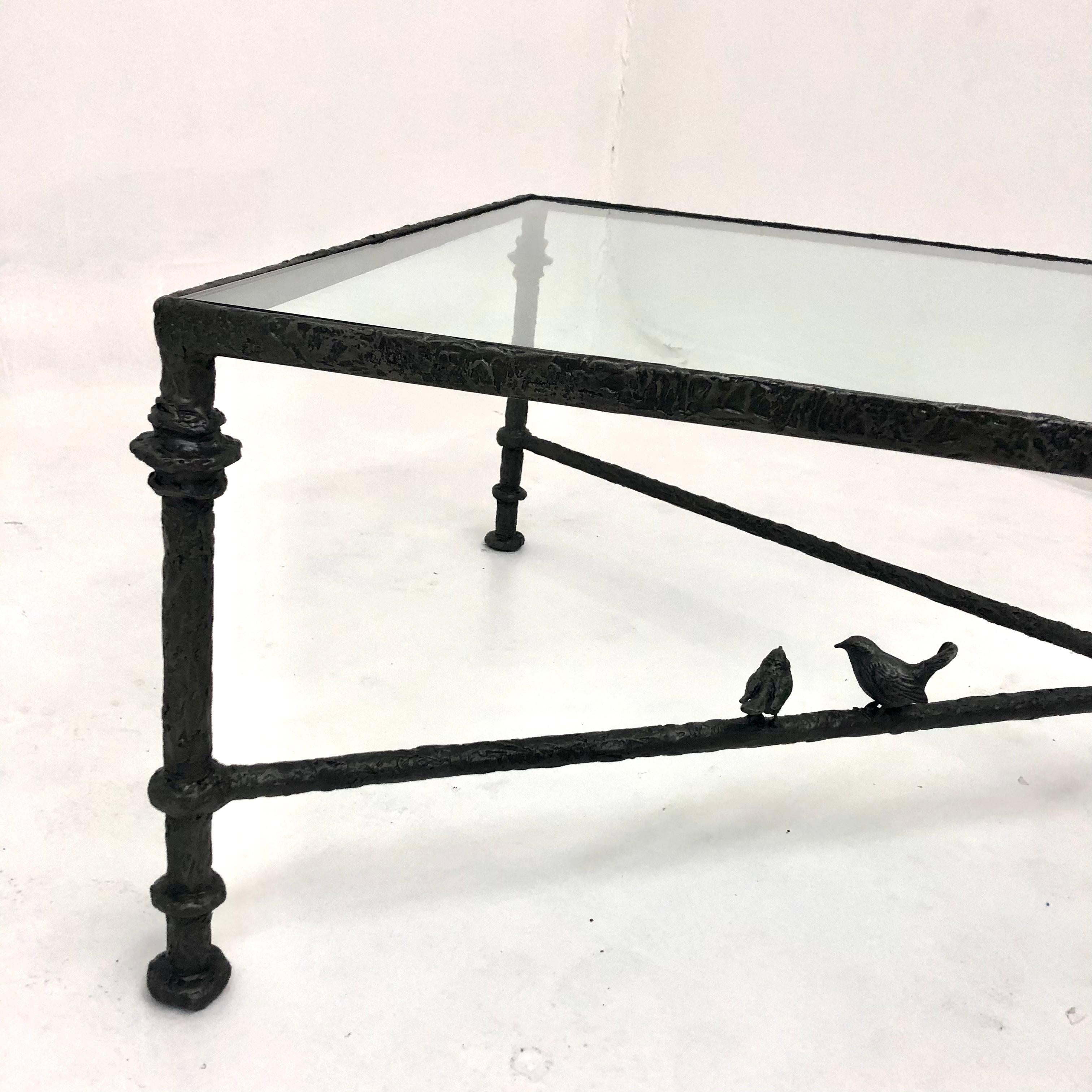 American Giacometti inspired Cocktail Table For Sale