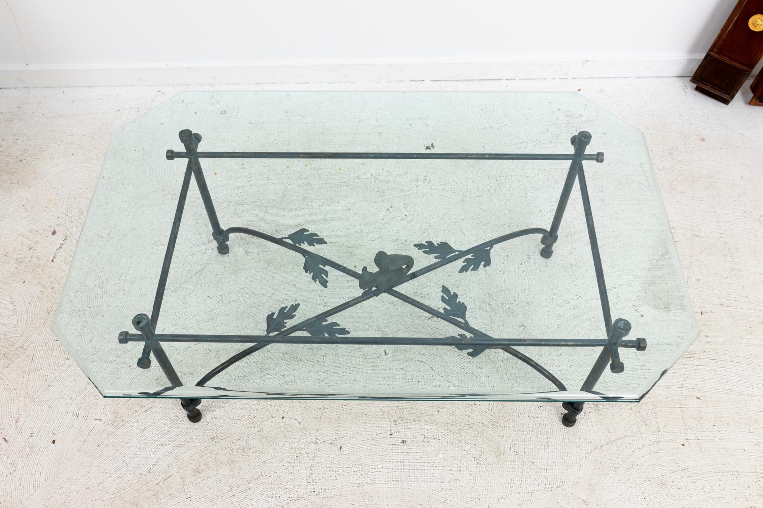 Giacometti Inspired Cocktail Table with a Squirrel Finial Base In Good Condition In Stamford, CT