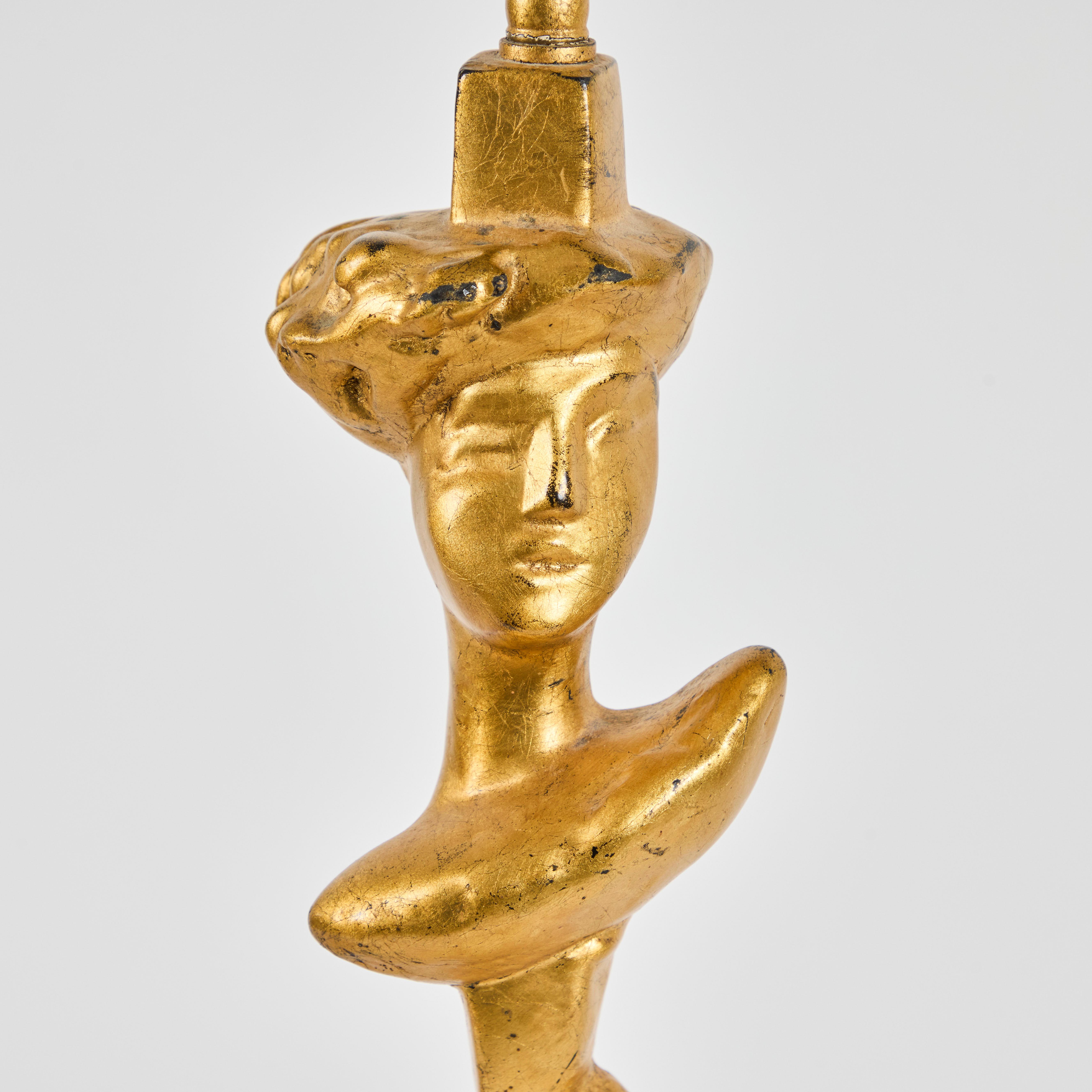 Paire de lampes Tete-a-Tete d'inspiration Giacometti par Sirmons Bon état - En vente à Pasadena, CA