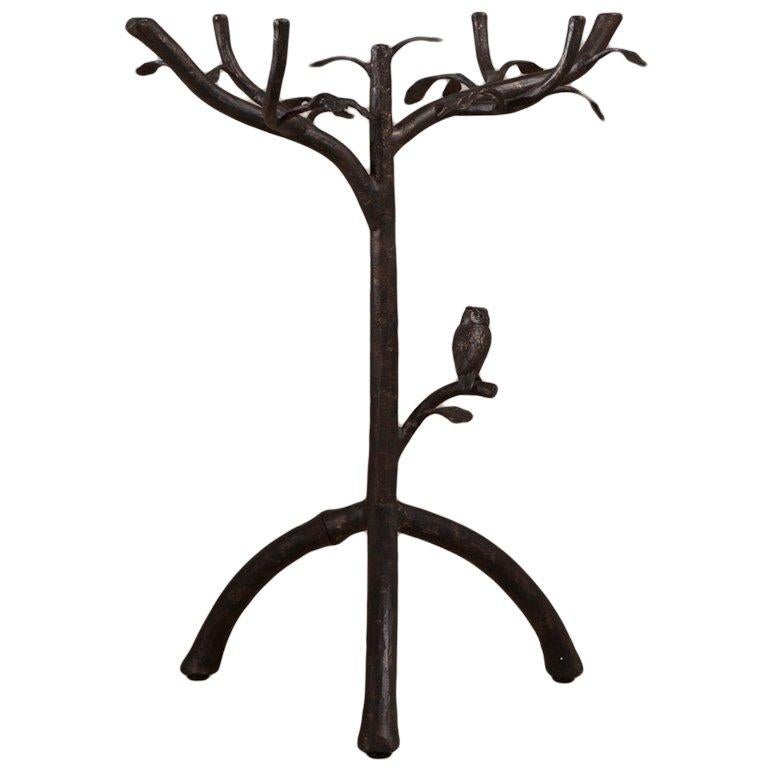 Giacometti Inspired Simulated Tree Side Table, 1980s For Sale