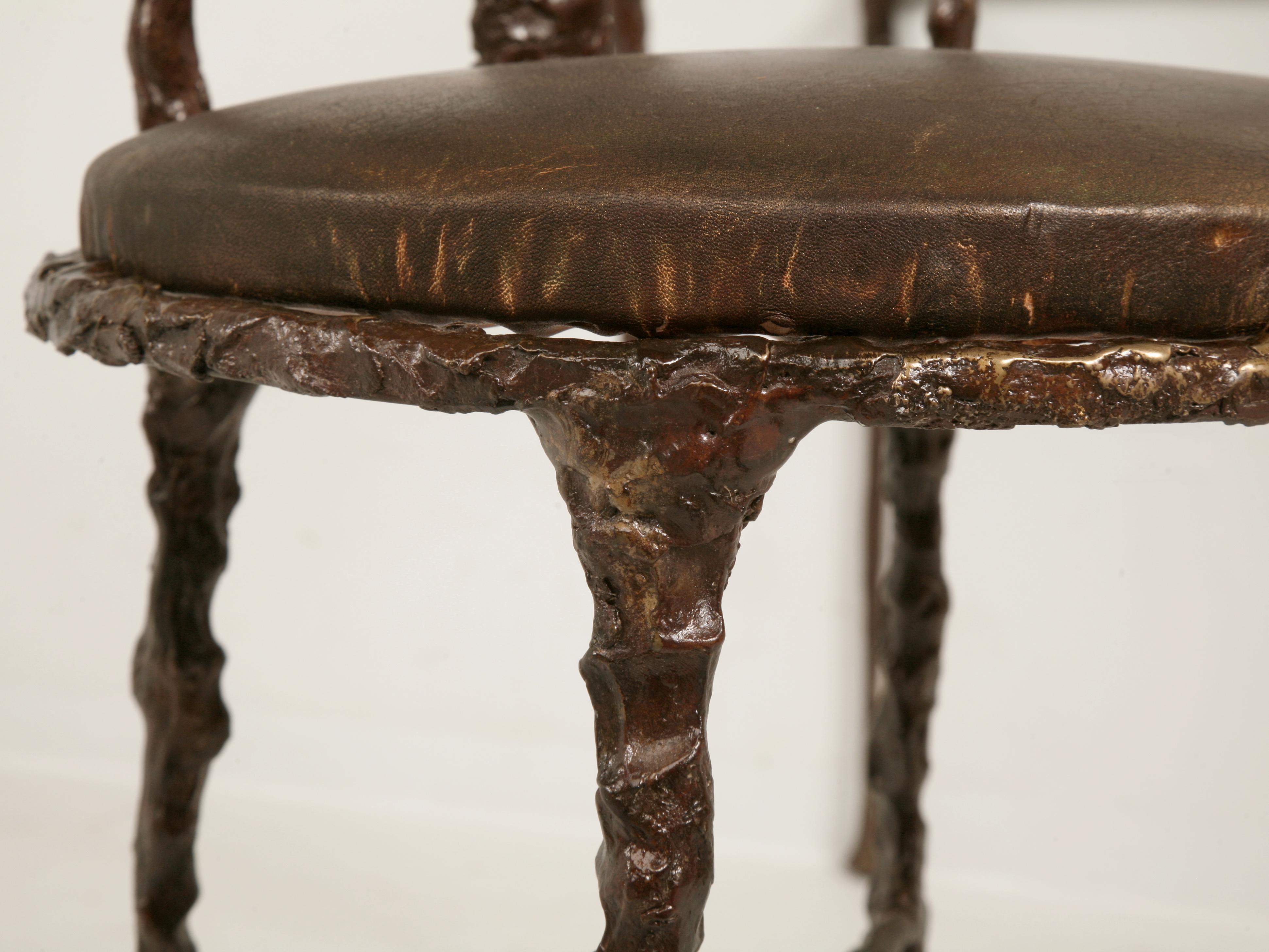 Table de coiffeuse d'inspiration Giacometti fabriquée en Amérique Chaise en option en vente 2