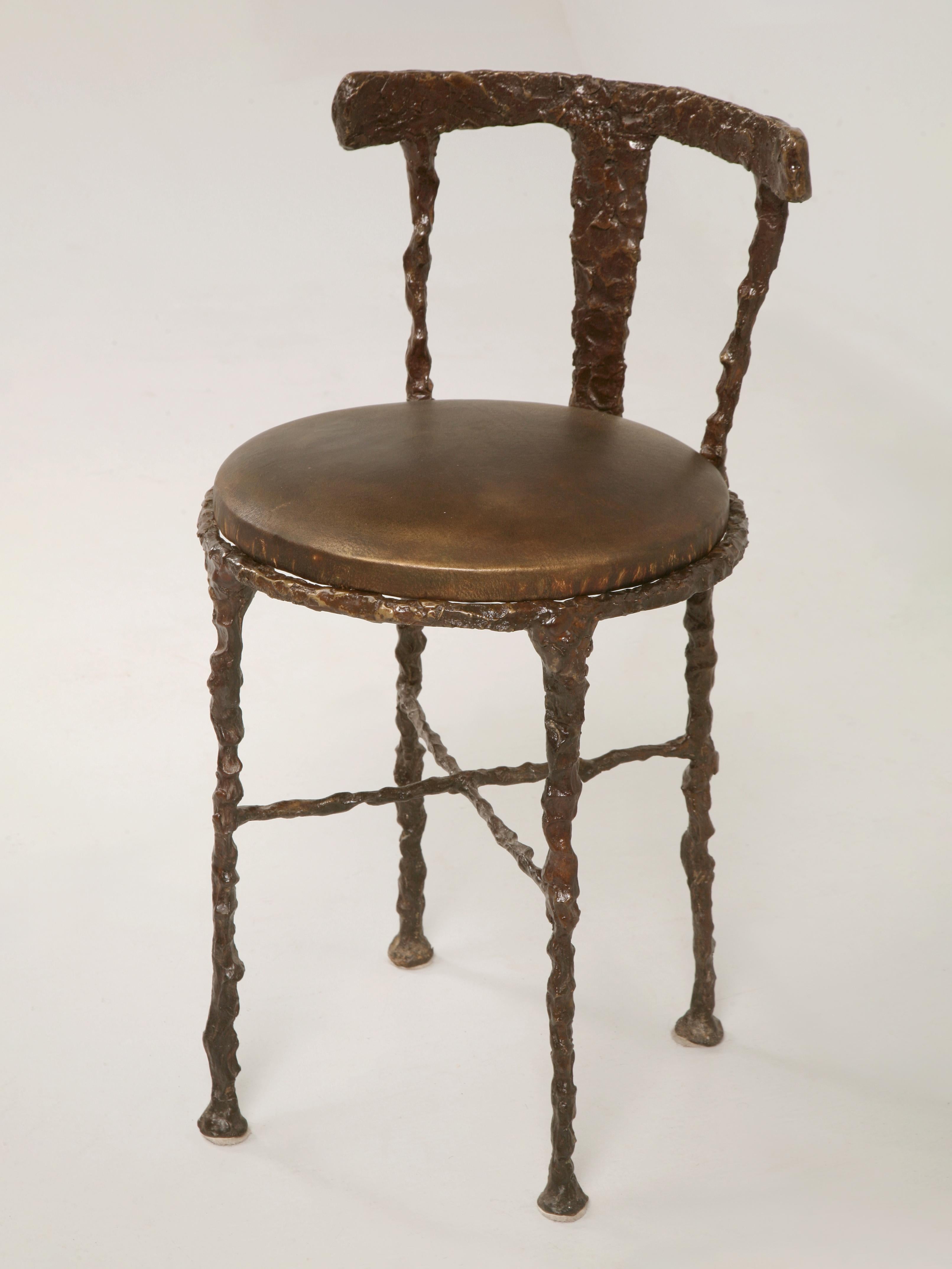 XXIe siècle et contemporain Table de coiffeuse d'inspiration Giacometti fabriquée en Amérique Chaise en option en vente