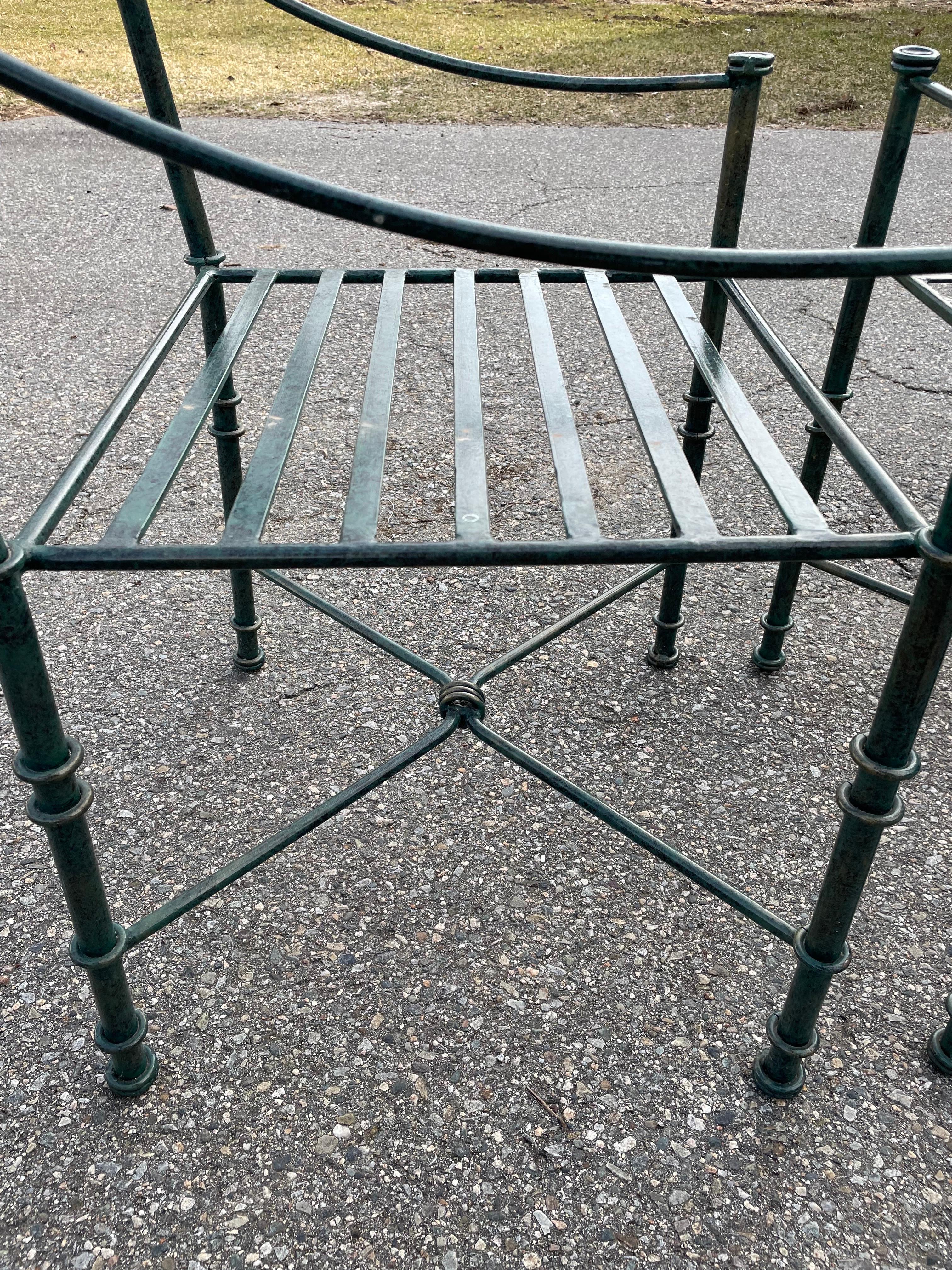 Sedie in ferro battuto ispirate a Giacometti Un set di 4 sedie da pranzo in vendita 4