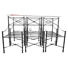 Giacometti Inspired Wrought Iron Chairs A Set of 4 Dining Chairs