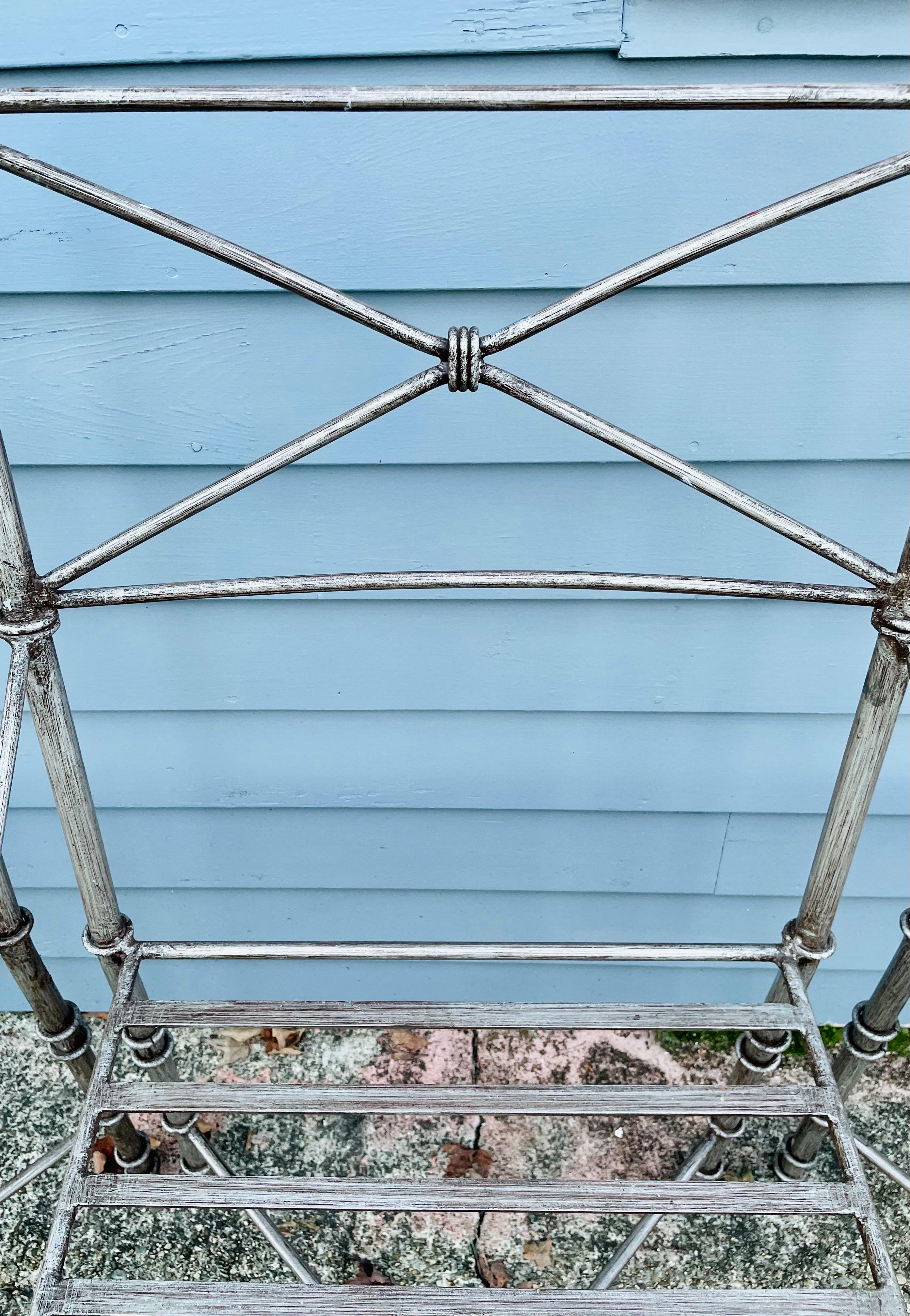 Giacometti inspired Wrought Iron Chairs A Set of 4 Dining Chairs 2