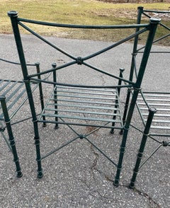 Giacometti inspired Wrought iron chairs A set of 4 dining chairs