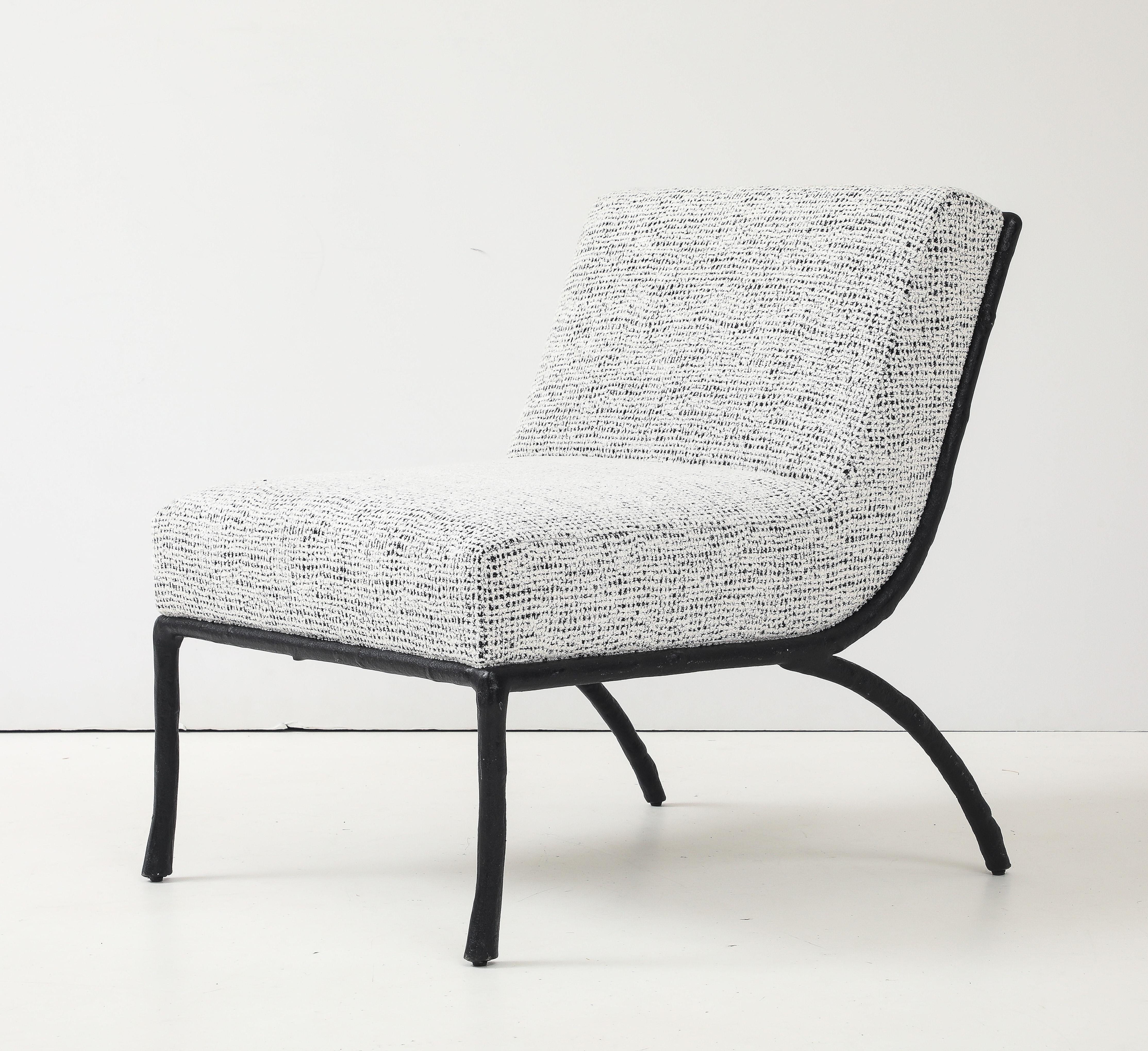 Giacometti Stil geschwärzte Bronze Zweig gerahmt Stühle (Streamline-Moderne) im Angebot