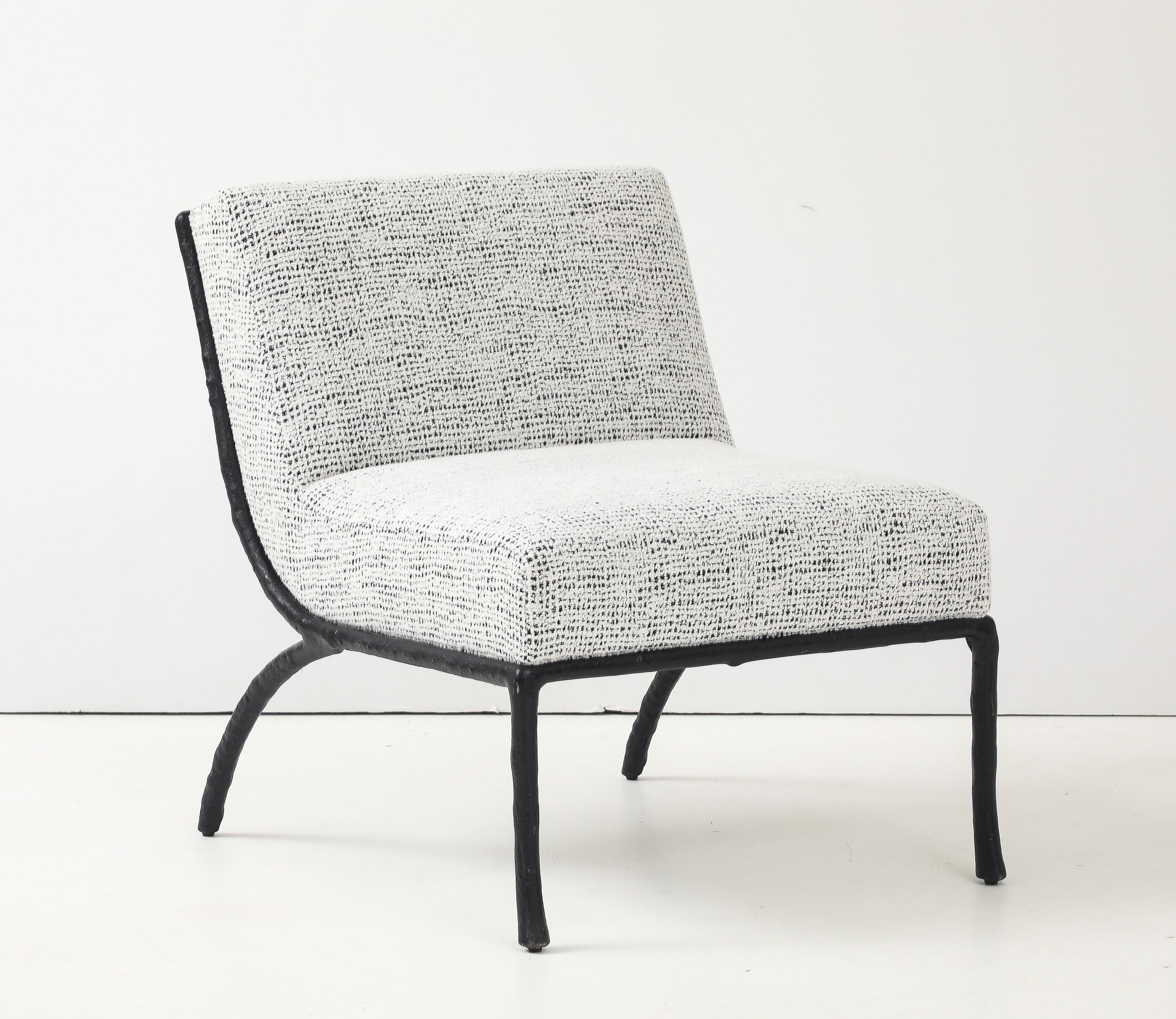 Giacometti Stil geschwärzte Bronze Zweig gerahmt Stühle (Italienisch) im Angebot