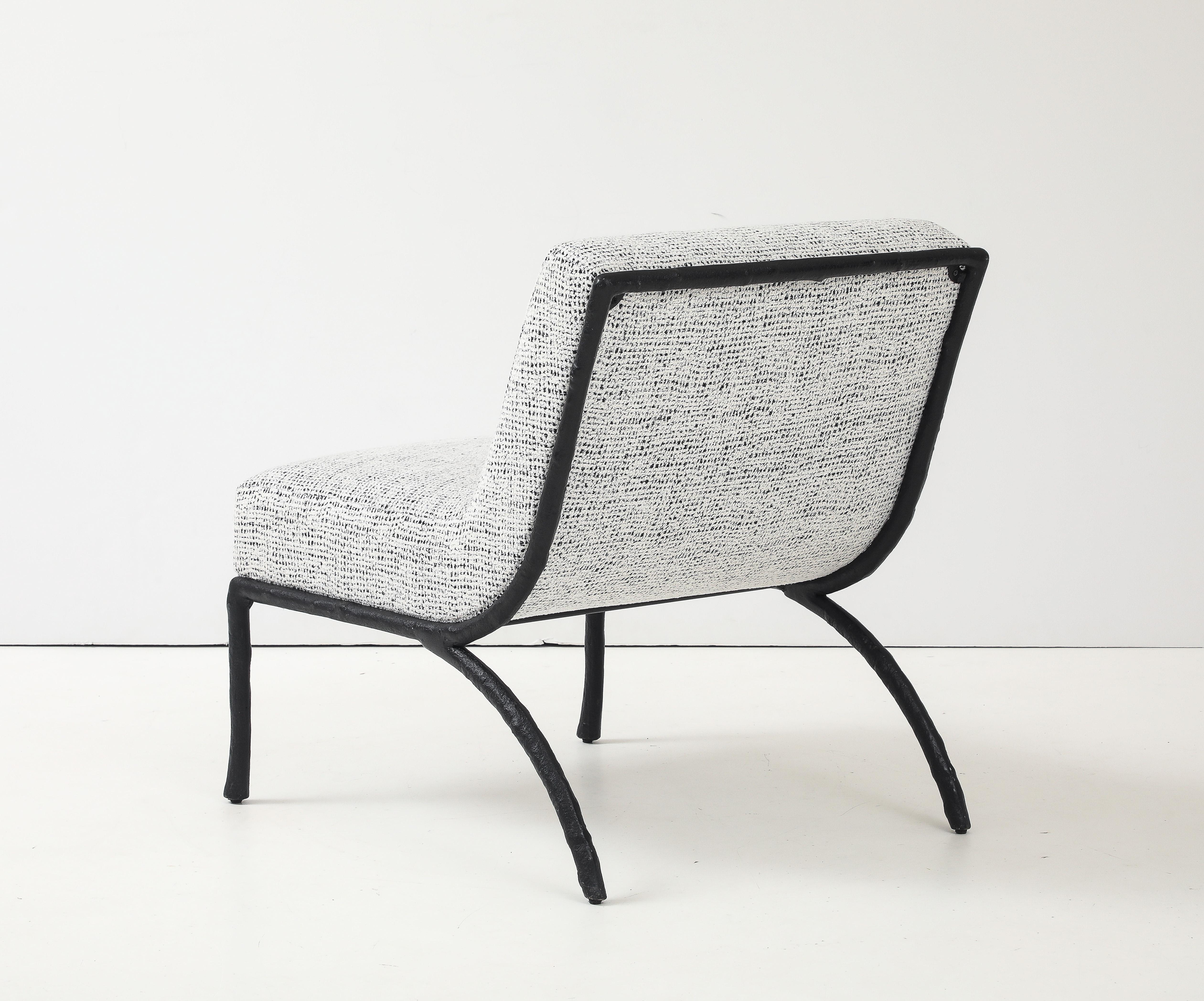 Giacometti Stil geschwärzte Bronze Zweig gerahmt Stühle (Metall) im Angebot