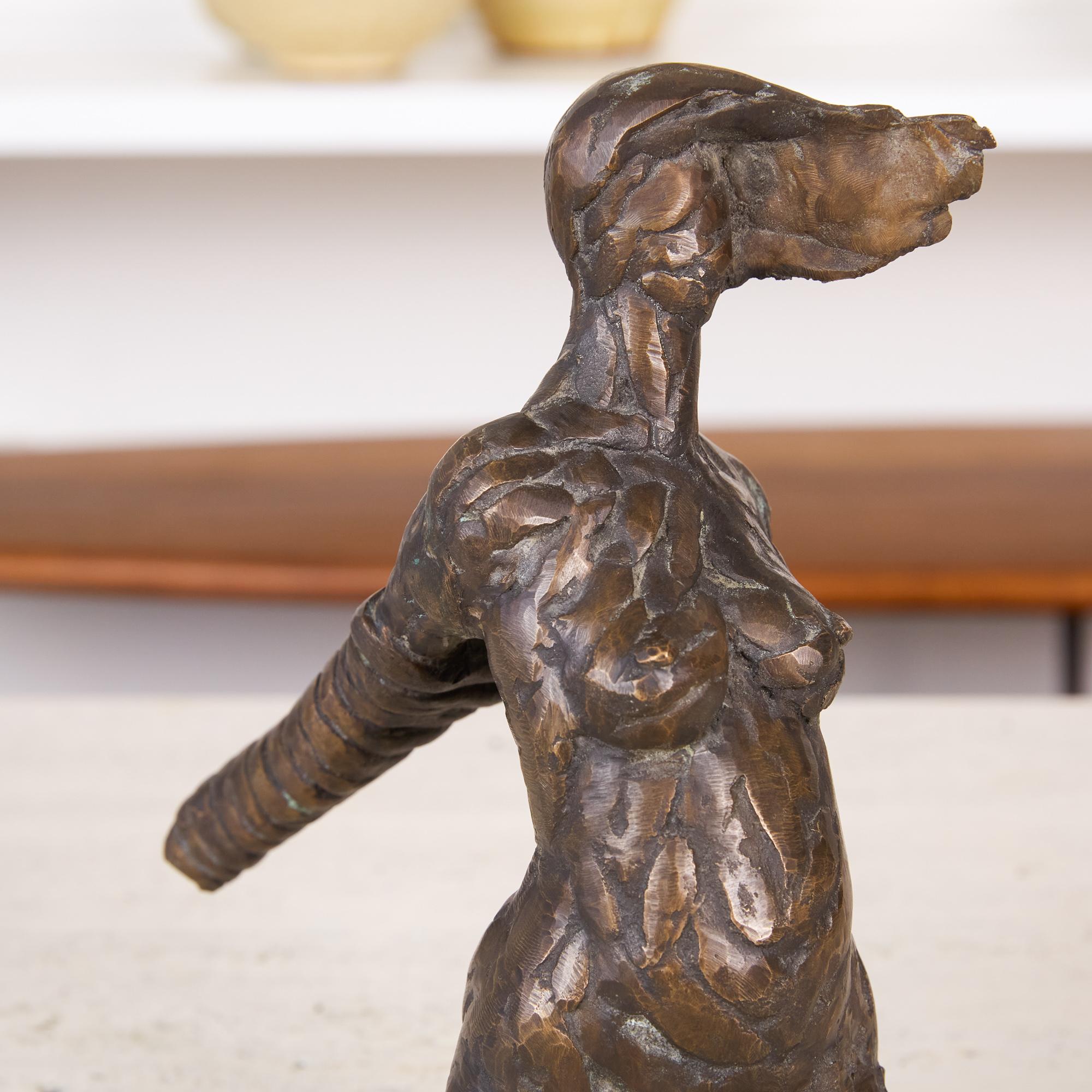 Giacometti Style Bronze Figurative Sculpture 4