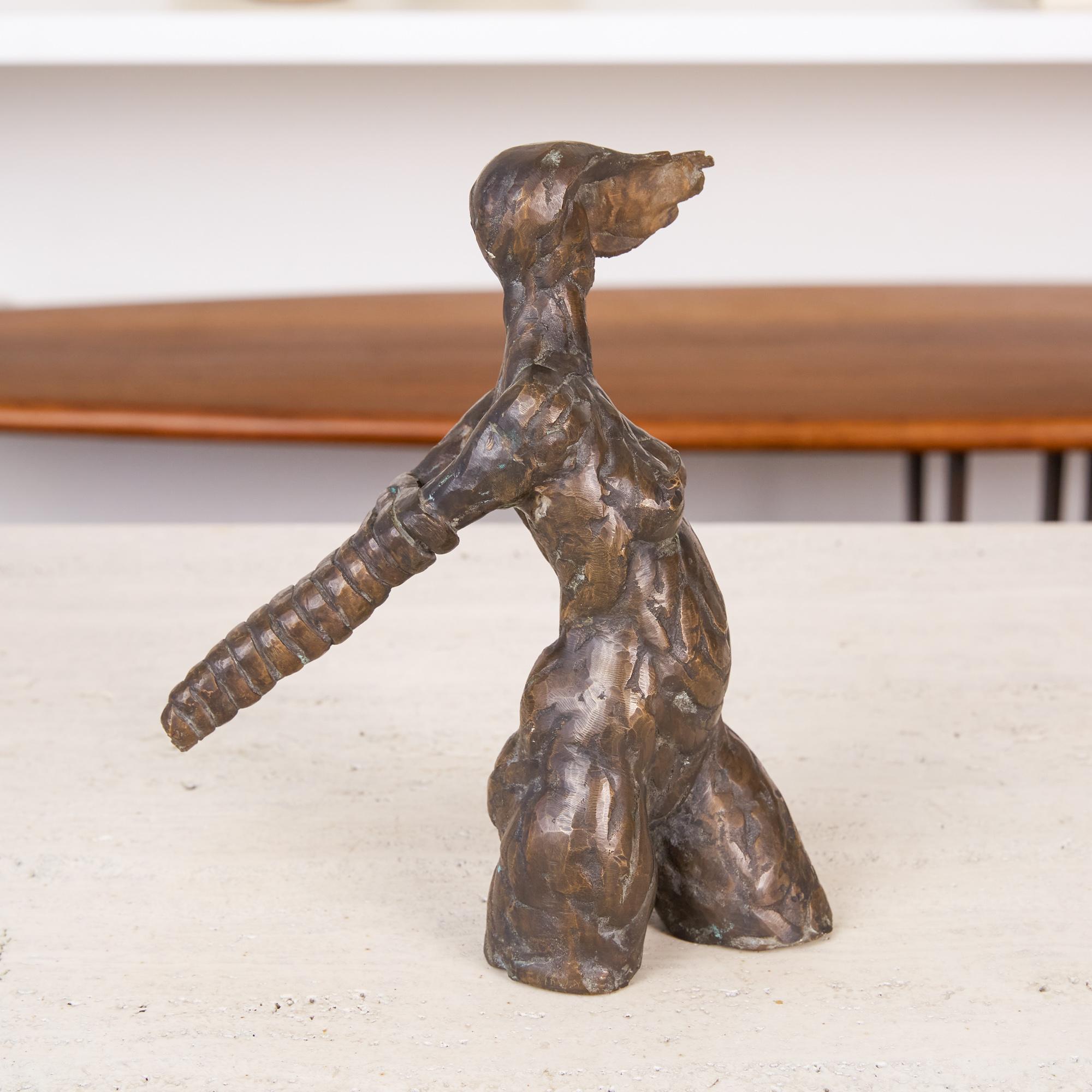 Unknown Giacometti Style Bronze Figurative Sculpture